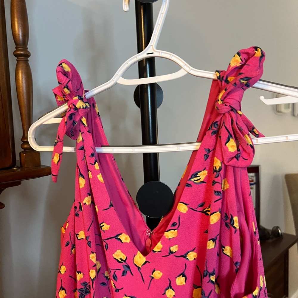 Betsey Johnson Pink Dress with Yellow Floral Design - Picture 4 of 6